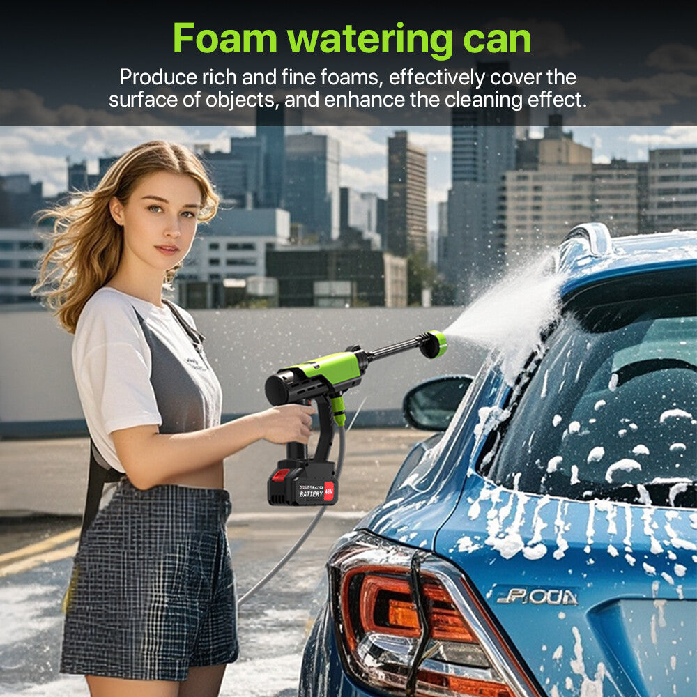 21V Cordless Pressure Washer 500PSI – Portable Jet Wash with 2 Batteries