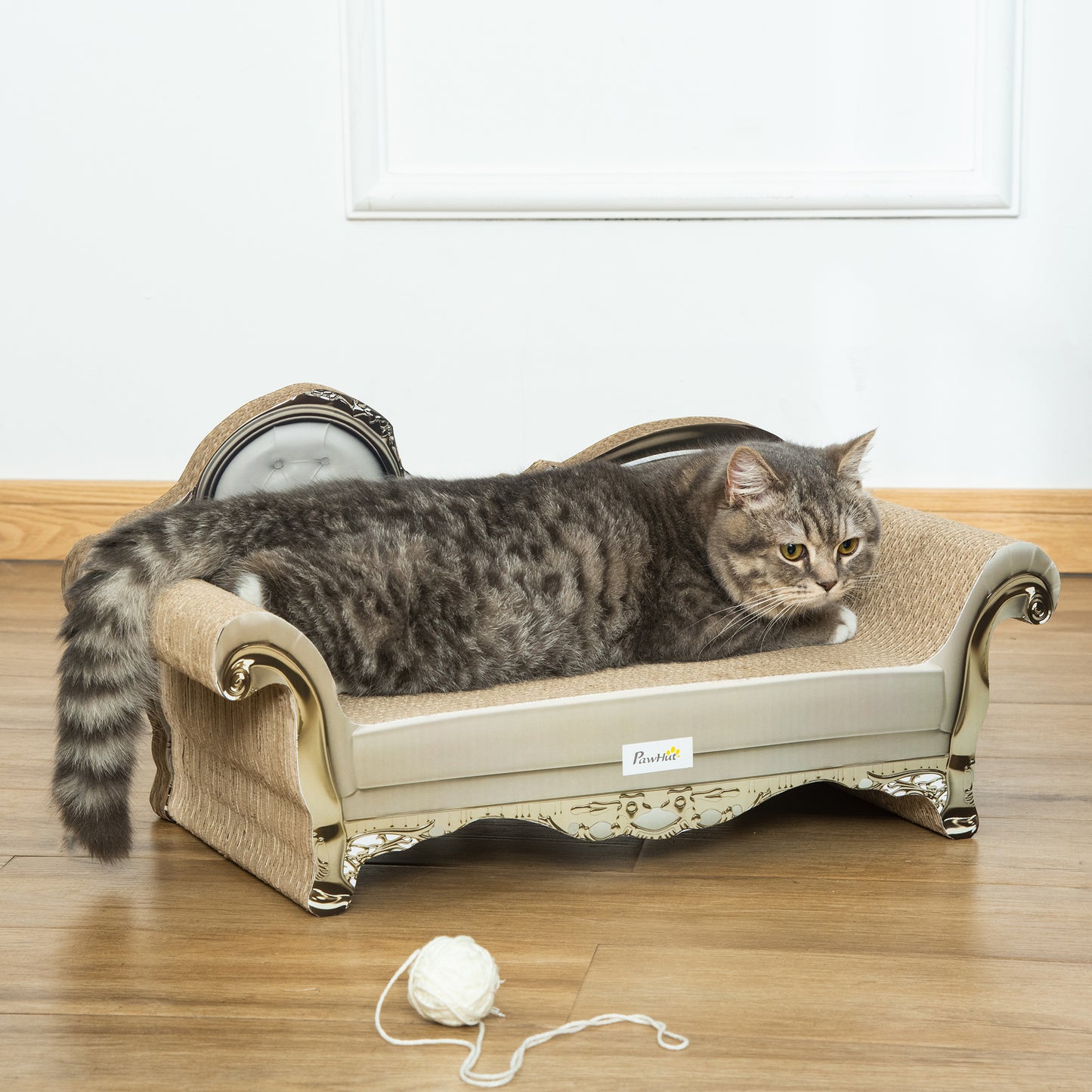 PawHut Cat Scratching Bed & Lounge – Corrugated Cardboard Scratcher with Catnip
